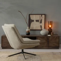 Fauteuils<WOOOD Draaifauteuil Milaro Beige