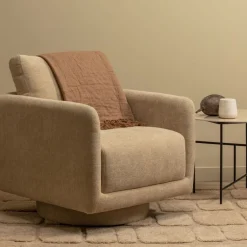 Fauteuils<WOOOD Draaifauteuil Oscar Beige