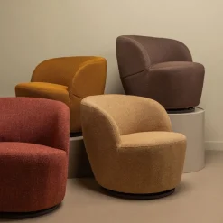 Fauteuils<WOOOD Draaifauteuil Serra Curry