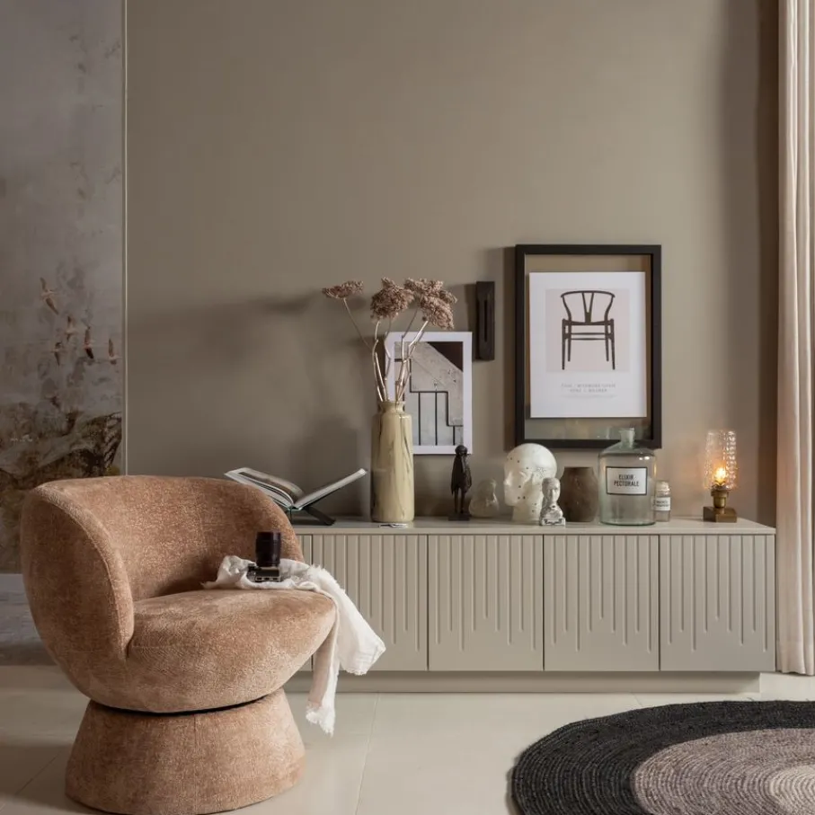 Fauteuils<WOOOD Draaifauteuil Shuffle Lichtbruin