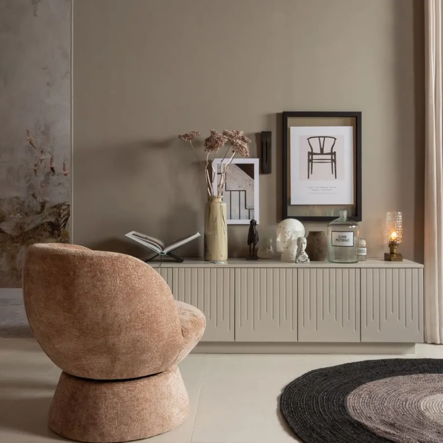 Fauteuils<WOOOD Draaifauteuil Shuffle Lichtbruin