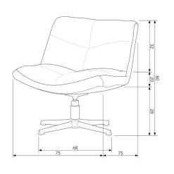 Fauteuils<WOOOD Draaifauteuil Vinny Beige