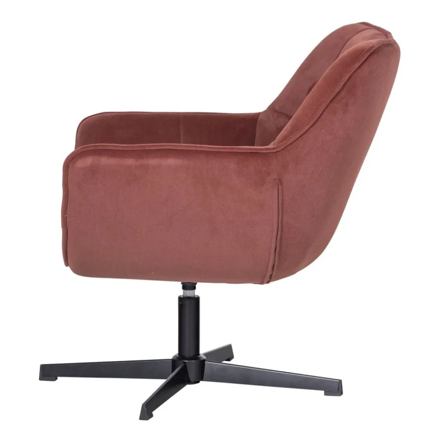 Fauteuils<WOOOD Draaifauteuil Wibo RoodBruin