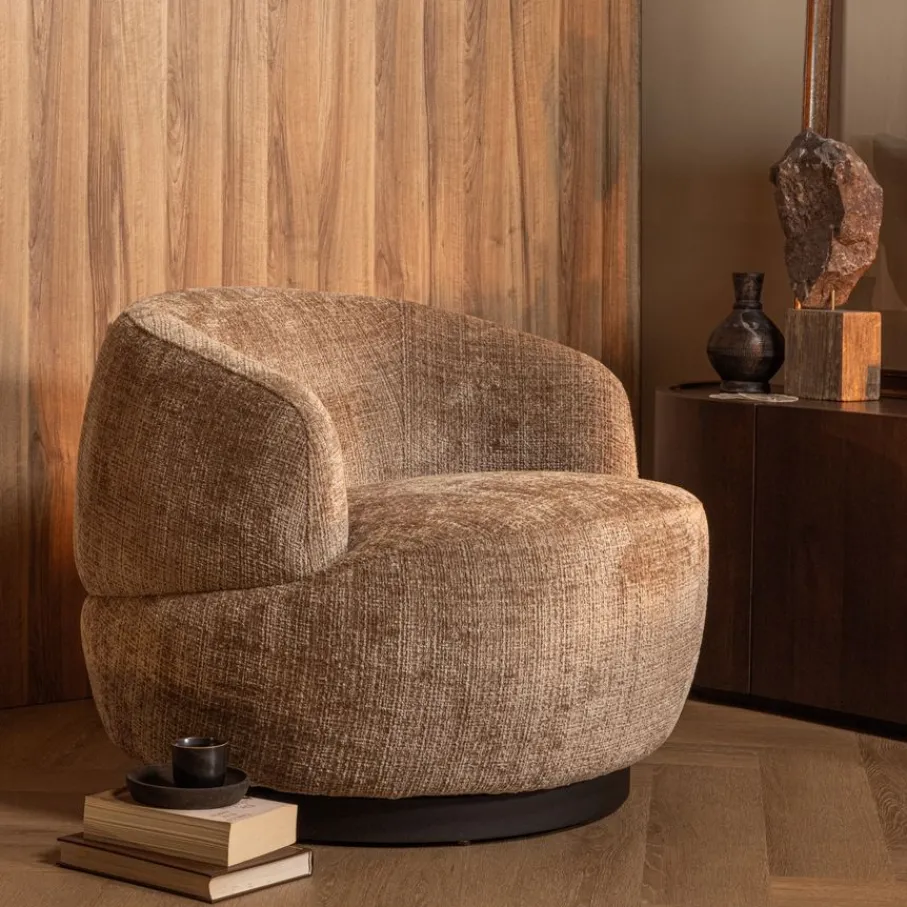 Fauteuils<WOOOD Draaifauteuil Woolly Zand