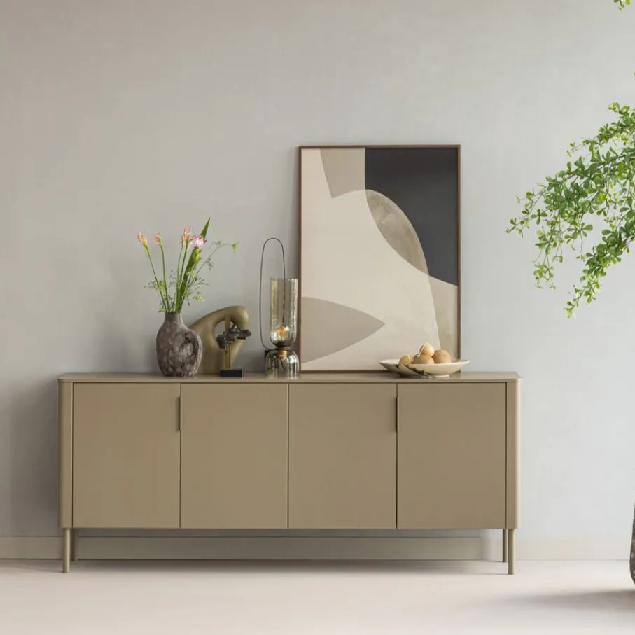 Dressoirs<WOOOD Dressoir Gunnar Mud - 201x85x44 cm