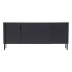 Dressoirs<WOOOD Dressoir Gunnar Zwart - 201x85x44 cm