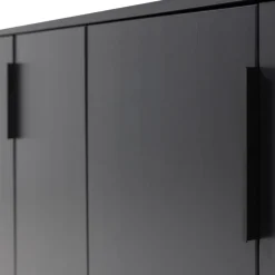 Dressoirs<WOOOD Dressoir Gunnar Zwart - 201x85x44 cm