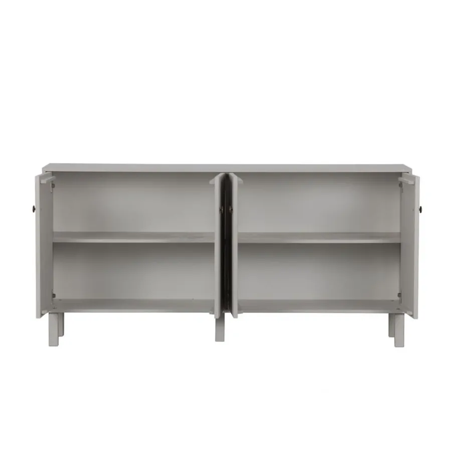Dressoirs<WOOOD Dressoir Madu Grijs - 160x78x46 cm