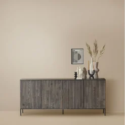 Dressoirs<WOOOD Dressoir New Gravure Bruin - 200x85x46 cm