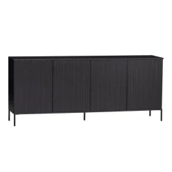Dressoirs<WOOOD Dressoir New Gravure Zwart - 200x85x46 cm