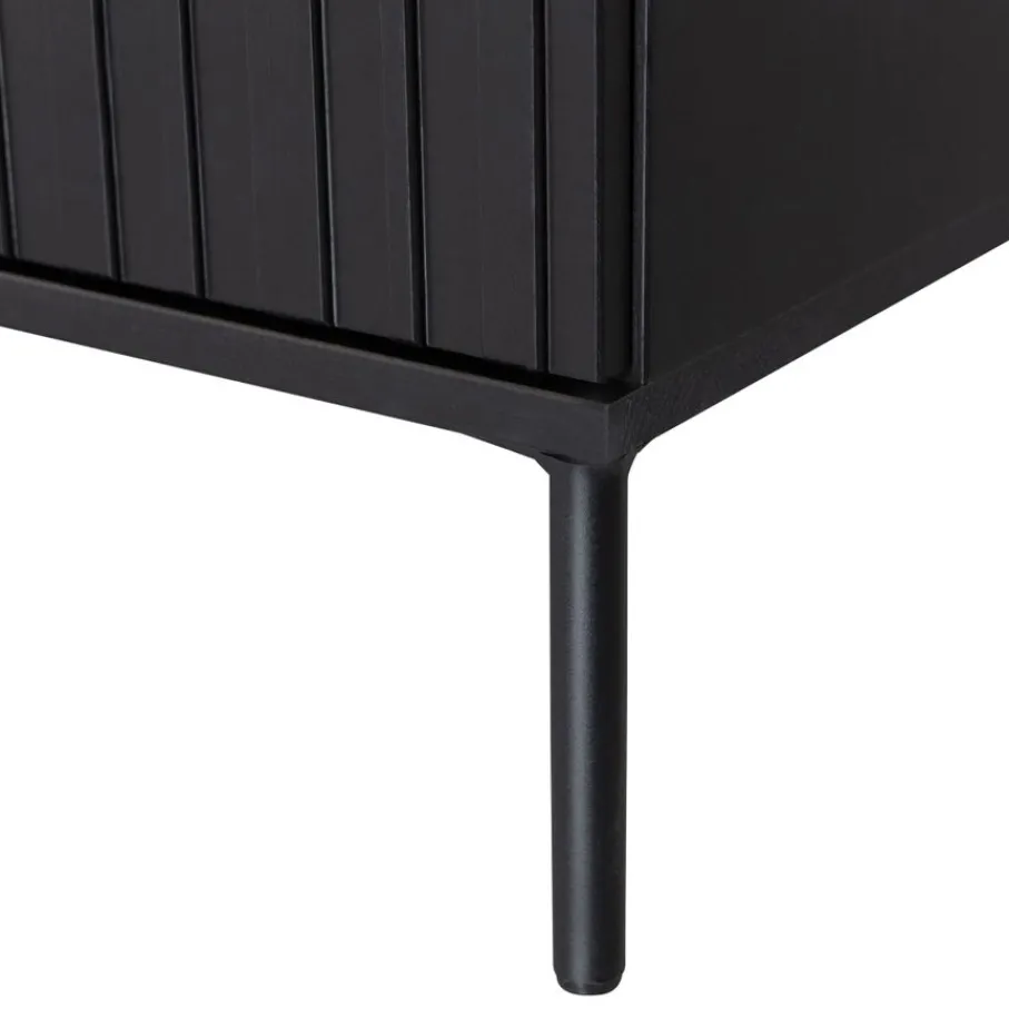Dressoirs<WOOOD Dressoir New Gravure Zwart - 200x85x46 cm