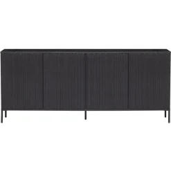 Dressoirs<WOOOD Dressoir New Gravure Zwart - 200x85x46 cm