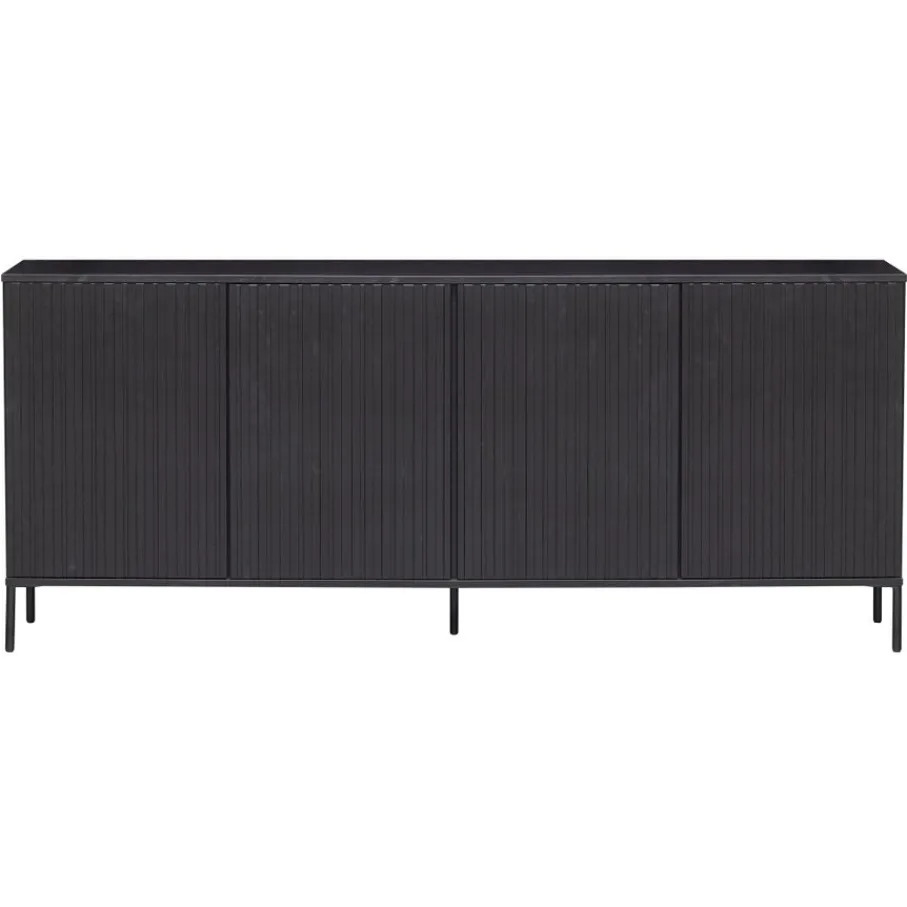 Dressoirs<WOOOD Dressoir New Gravure Zwart - 200x85x46 cm