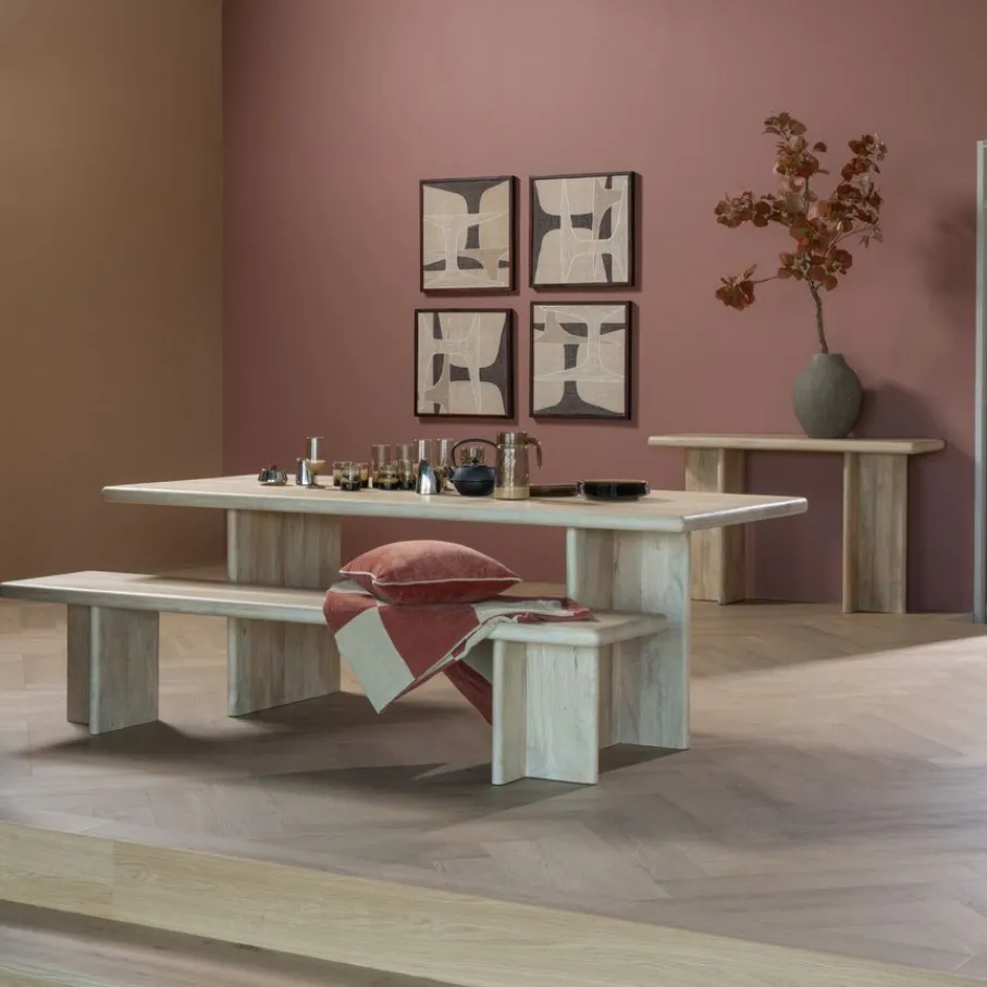 Eetkamerbanken<WOOOD Eetkamerbank Ato Naturel - 220x45 cm