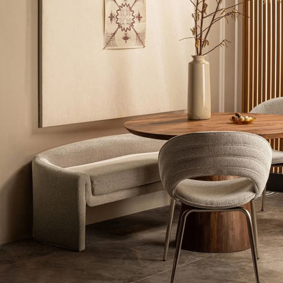 Eetkamerbanken<WOOOD Eetkamerbank Zone Beige - 160 cm