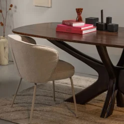 Eetkamerstoelen<WOOOD Eetkamerstoel Admit Beige