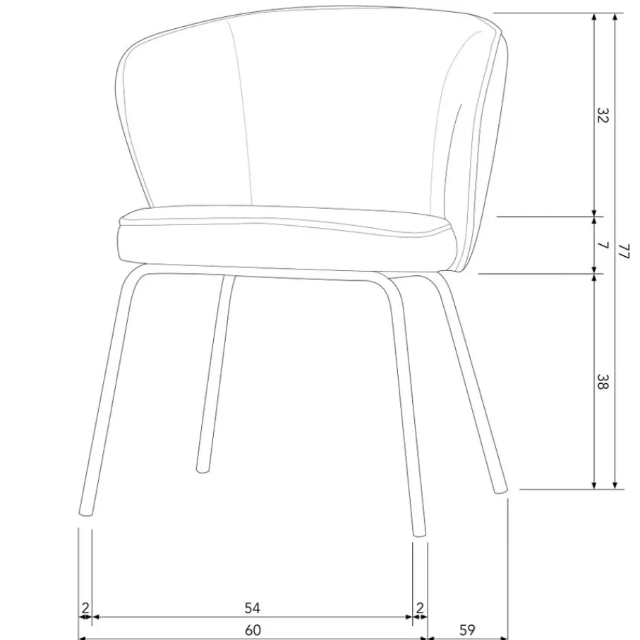 Eetkamerstoelen<WOOOD Eetkamerstoel Admit Naturel