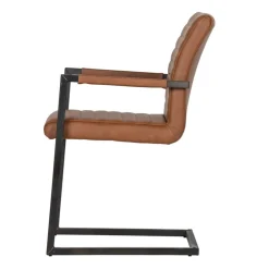 Eetkamerstoelen<WOOOD Eetkamerstoel Bas Cognac