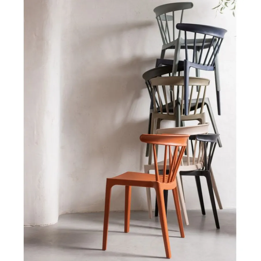 Eetkamerstoelen<WOOOD Eetkamerstoel Bliss Groen