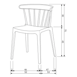 Eetkamerstoelen<WOOOD Eetkamerstoel Bliss Zwart