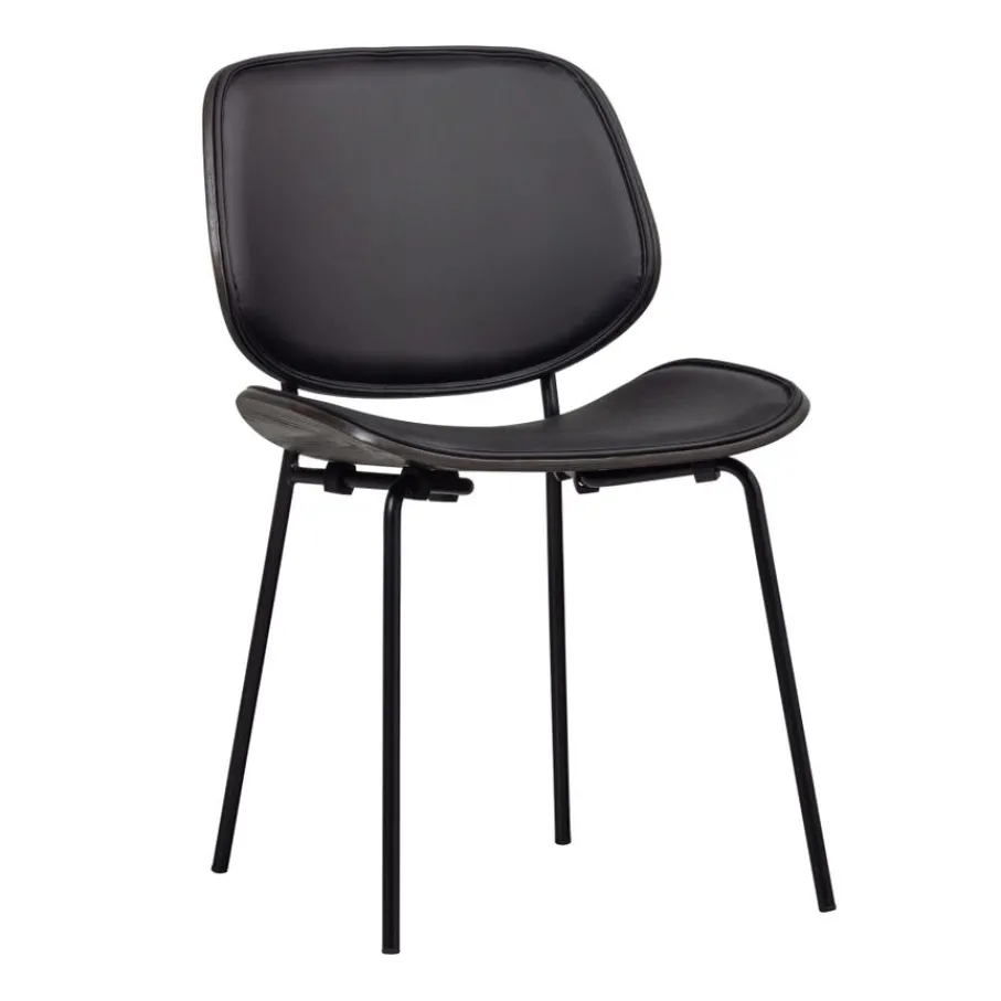 Eetkamerstoelen<WOOOD Eetkamerstoel Close Zwart