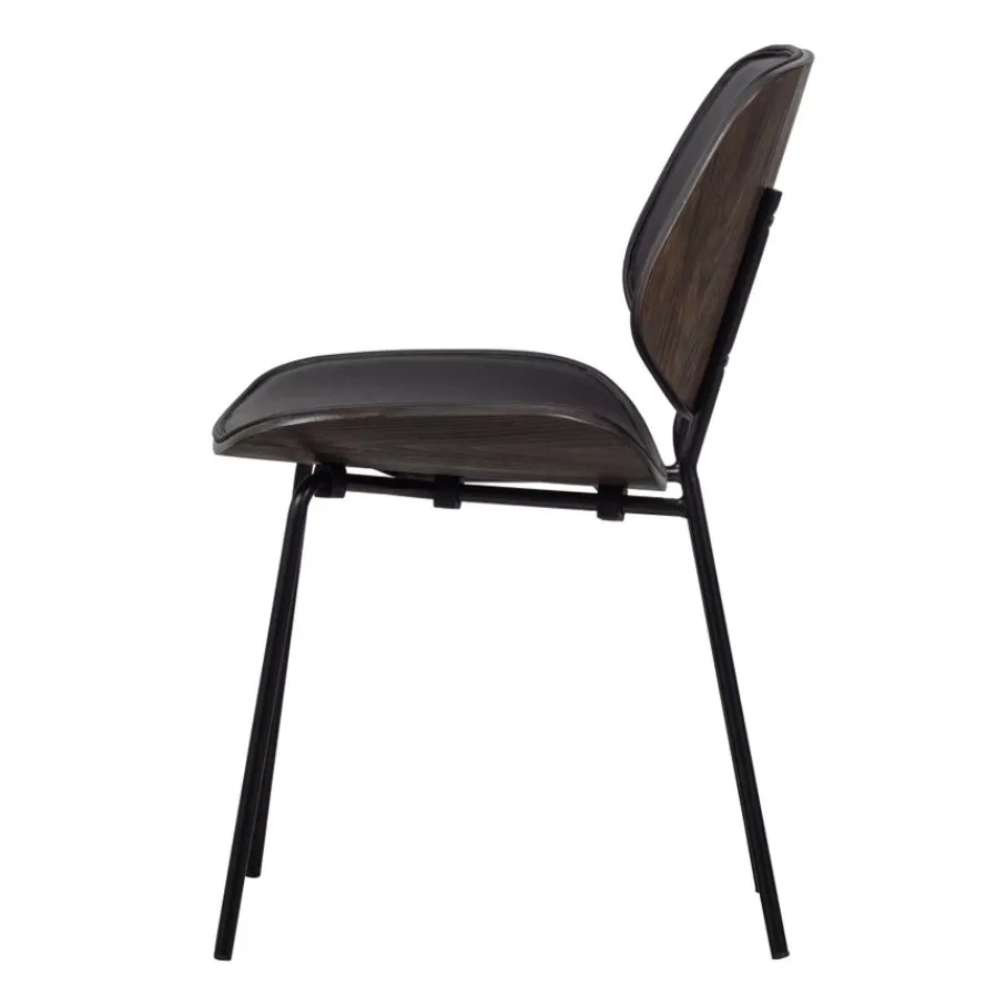 Eetkamerstoelen<WOOOD Eetkamerstoel Close Zwart