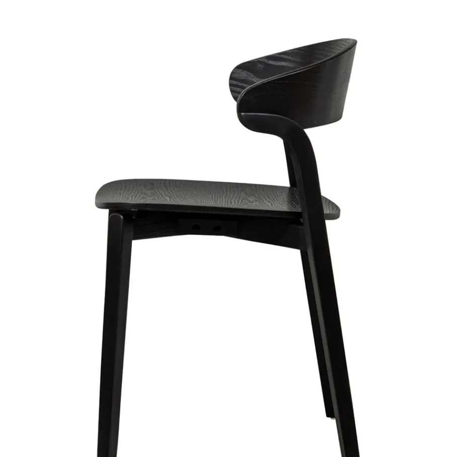 Eetkamerstoelen<WOOOD Eetkamerstoel Cras Zwart