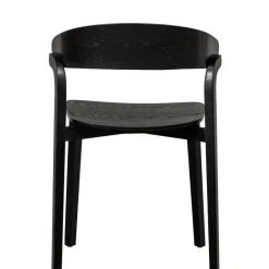 Eetkamerstoelen<WOOOD Eetkamerstoel Cras Zwart
