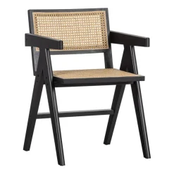 Eetkamerstoelen<WOOOD Eetkamerstoel Gunn Zwart