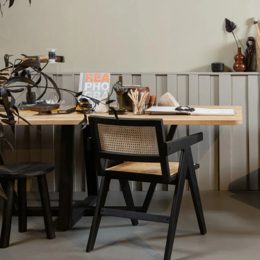 Eetkamerstoelen<WOOOD Eetkamerstoel Gunn Zwart