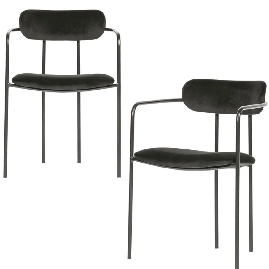 Eetkamerstoelen<WOOOD Eetkamerstoel Ivy Zwart