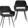Eetkamerstoelen<WOOOD Eetkamerstoel Jelle Zwart - set 2 stuks