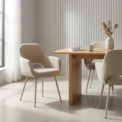 Eetkamerstoelen<WOOOD Eetkamerstoel Jenny Beige