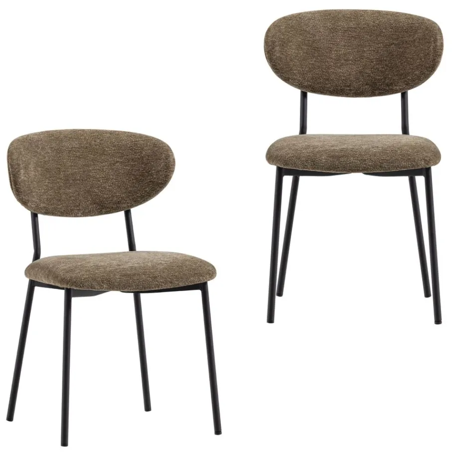 Eetkamerstoelen<WOOOD Eetkamerstoel Kjeld Groen