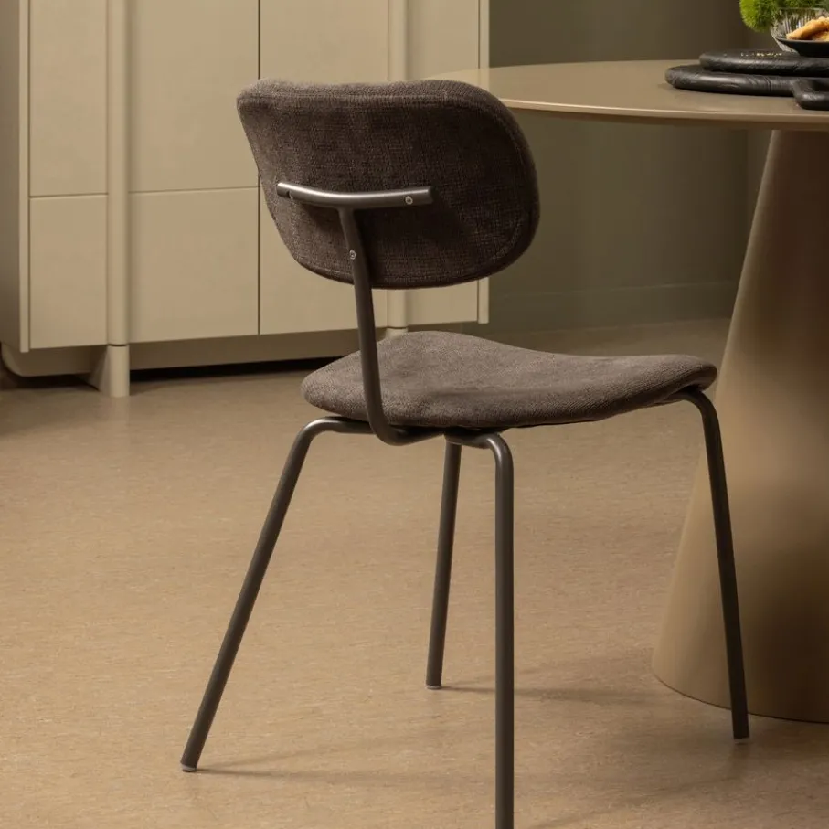 Eetkamerstoelen<WOOOD Eetkamerstoel Link Bruin