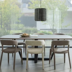 Eetkamerstoelen<WOOOD Eetkamerstoel Noble Taupe