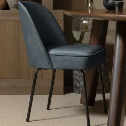 Eetkamerstoelen<WOOOD Eetkamerstoel Vogue Blauw