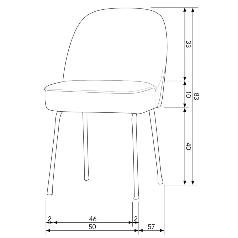 Eetkamerstoelen<WOOOD Eetkamerstoel Vogue Bruin