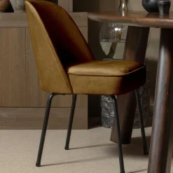 Eetkamerstoelen<WOOOD Eetkamerstoel Vogue Geel