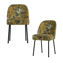 Eetkamerstoelen<WOOOD Eetkamerstoel Vogue Geel