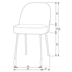 Eetkamerstoelen<WOOOD Eetkamerstoel Vogue Naturel
