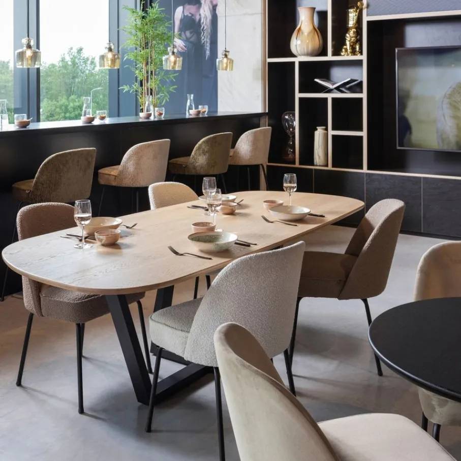Eetkamerstoelen<WOOOD Eetkamerstoel Vogue Nougat
