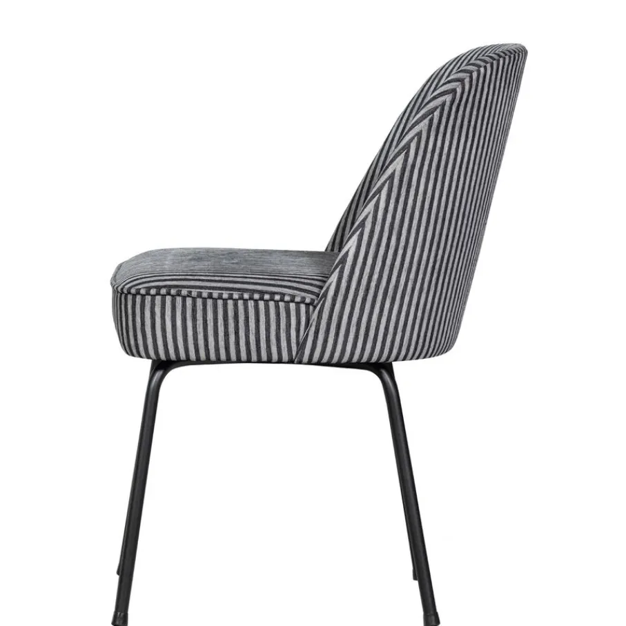 Eetkamerstoelen<WOOOD Eetkamerstoel Vogue Zwart/Grijs