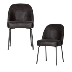 Eetkamerstoelen<WOOOD Eetkamerstoel Vogue Zwart