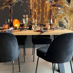 Eetkamerstoelen<WOOOD Eetkamerstoel Vogue Zwart