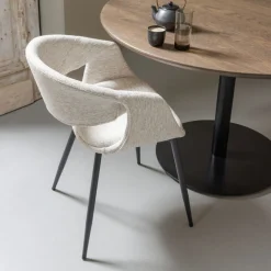 Eetkamerstoelen<WOOOD Eetkamerstoel Yossi Beige