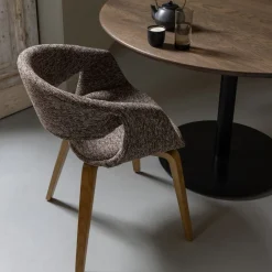 Eetkamerstoelen<WOOOD Eetkamerstoel Yossi Bruin