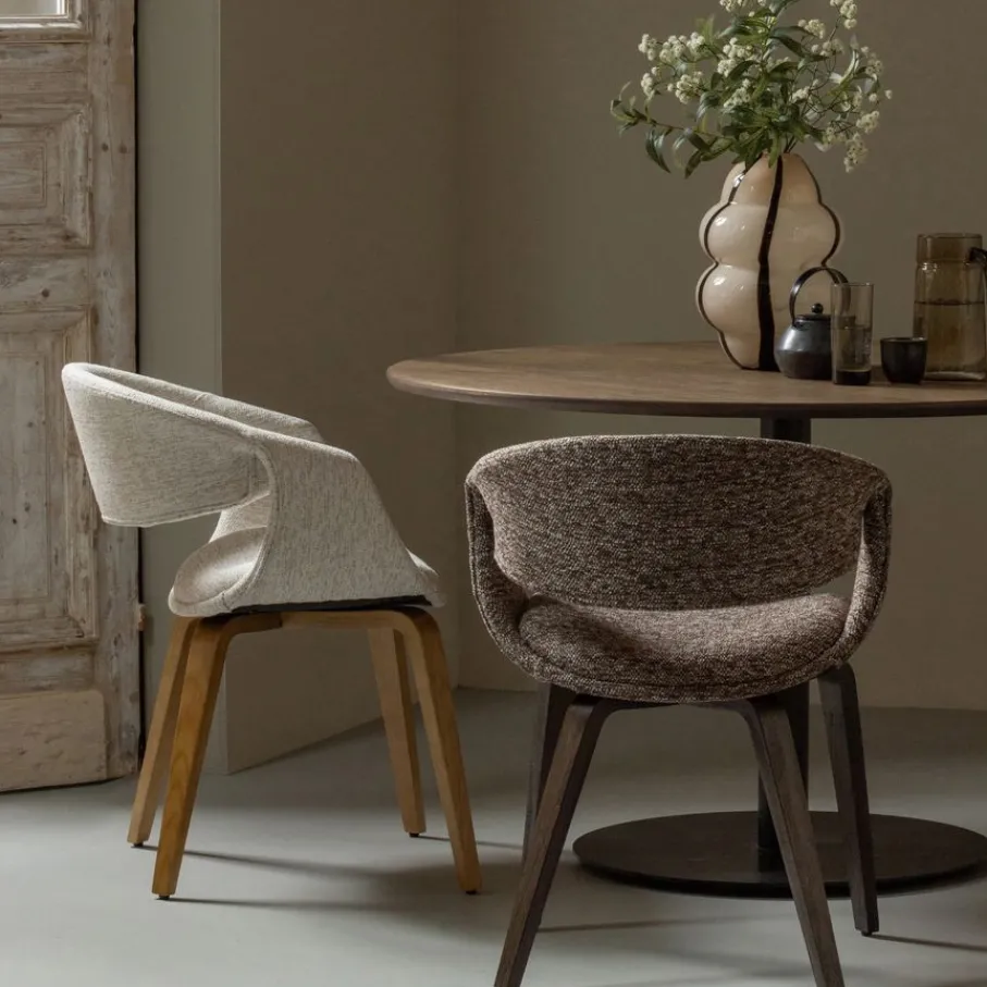 Eetkamerstoelen<WOOOD Eetkamerstoel Yossi Bruin