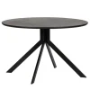 Eettafels<WOOOD Eettafel Bruno Zwart - Ø 120 cm
