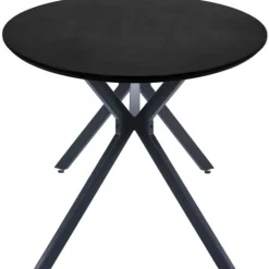 Eettafels<WOOOD Eettafel Bruno Zwart - 220x100 cm